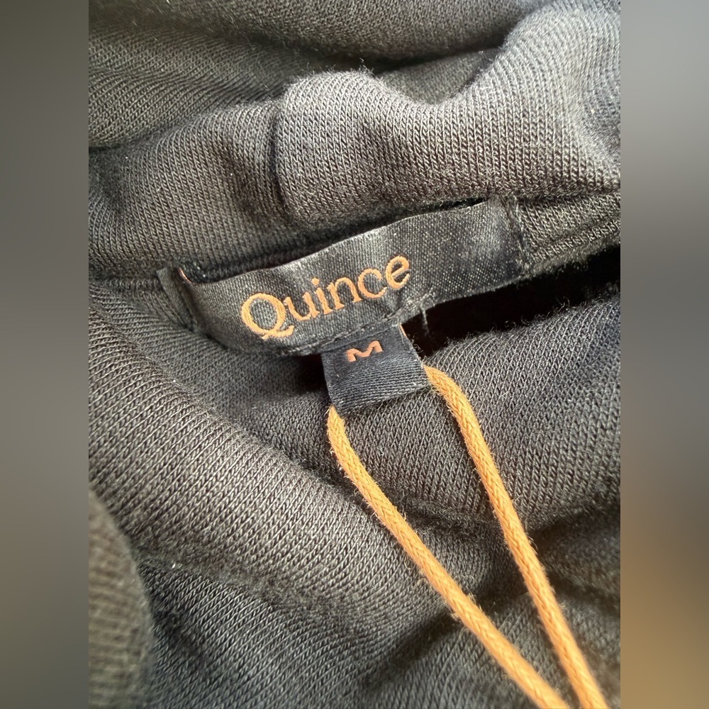 New QUINCE SuperSoft Fleece Pullover Hoodie Black - Picture 8 of 13